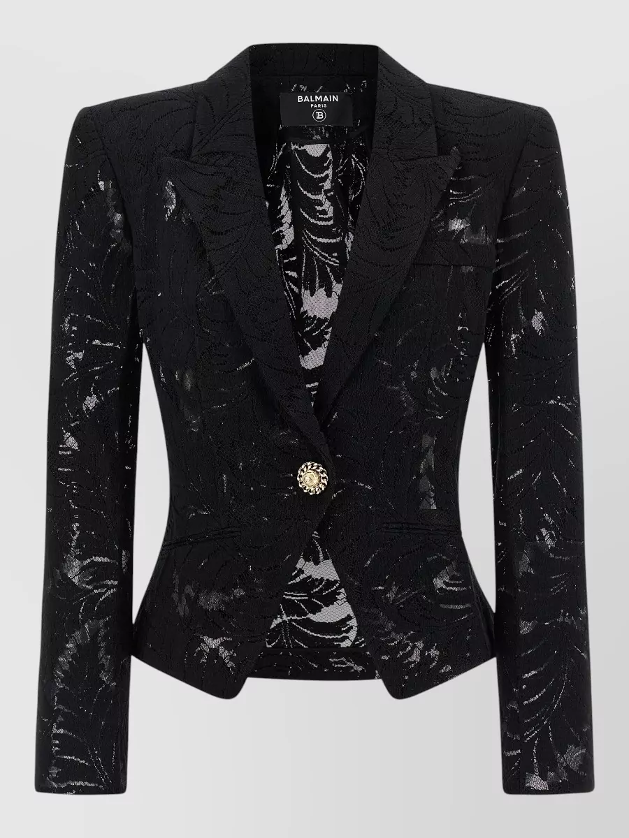 Balmain Lace single-breasted blazer