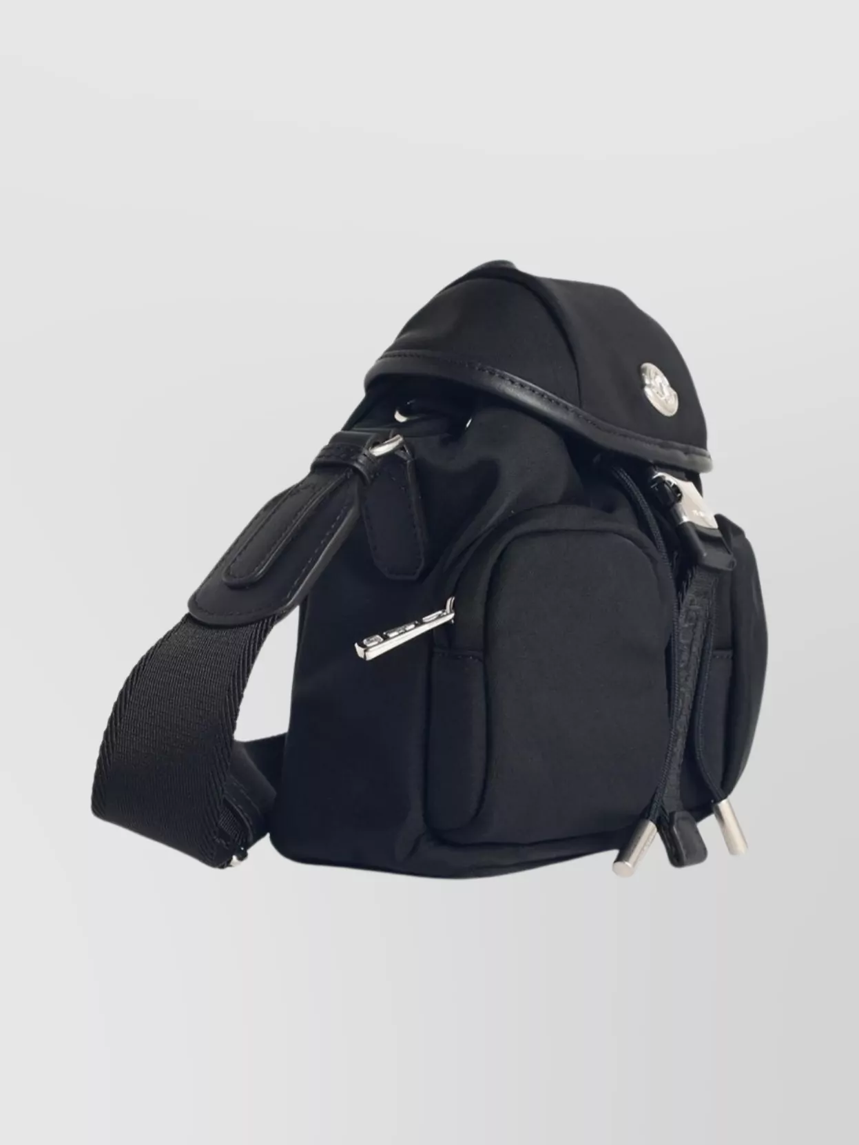 Moncler Mini Crossbody Bag Adjustable Straps In Black