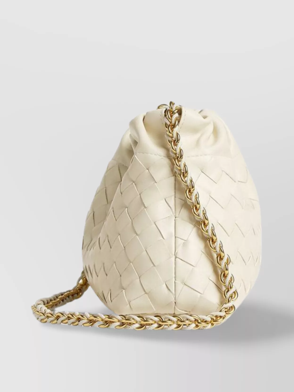Bottega Veneta Woven Leather Chain Shoulder Pouch