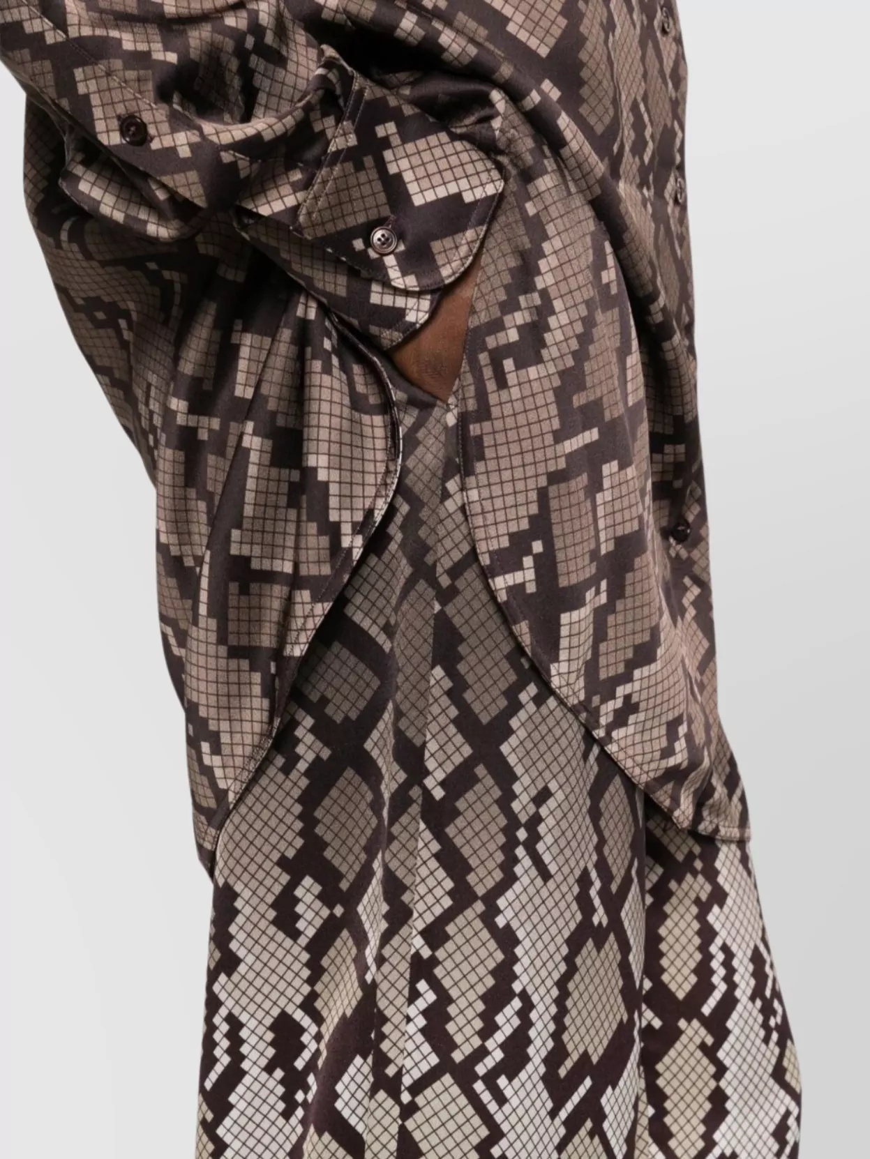 Stella Mccartney Snakeskin Pattern Wide Leg Pajama Trousers