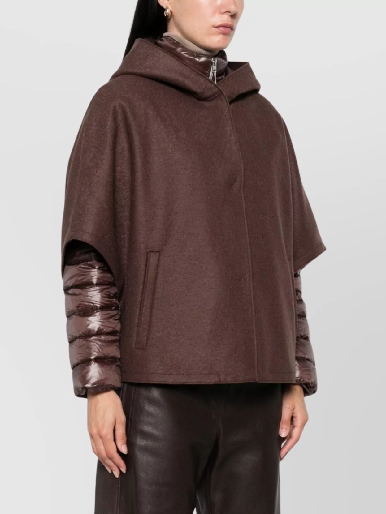 Herno Collar Hooded Sleeves Quilted Pockets