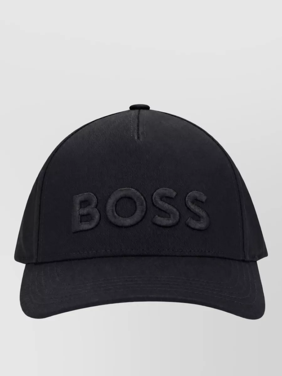 Boss cotton logo-embroidered cap