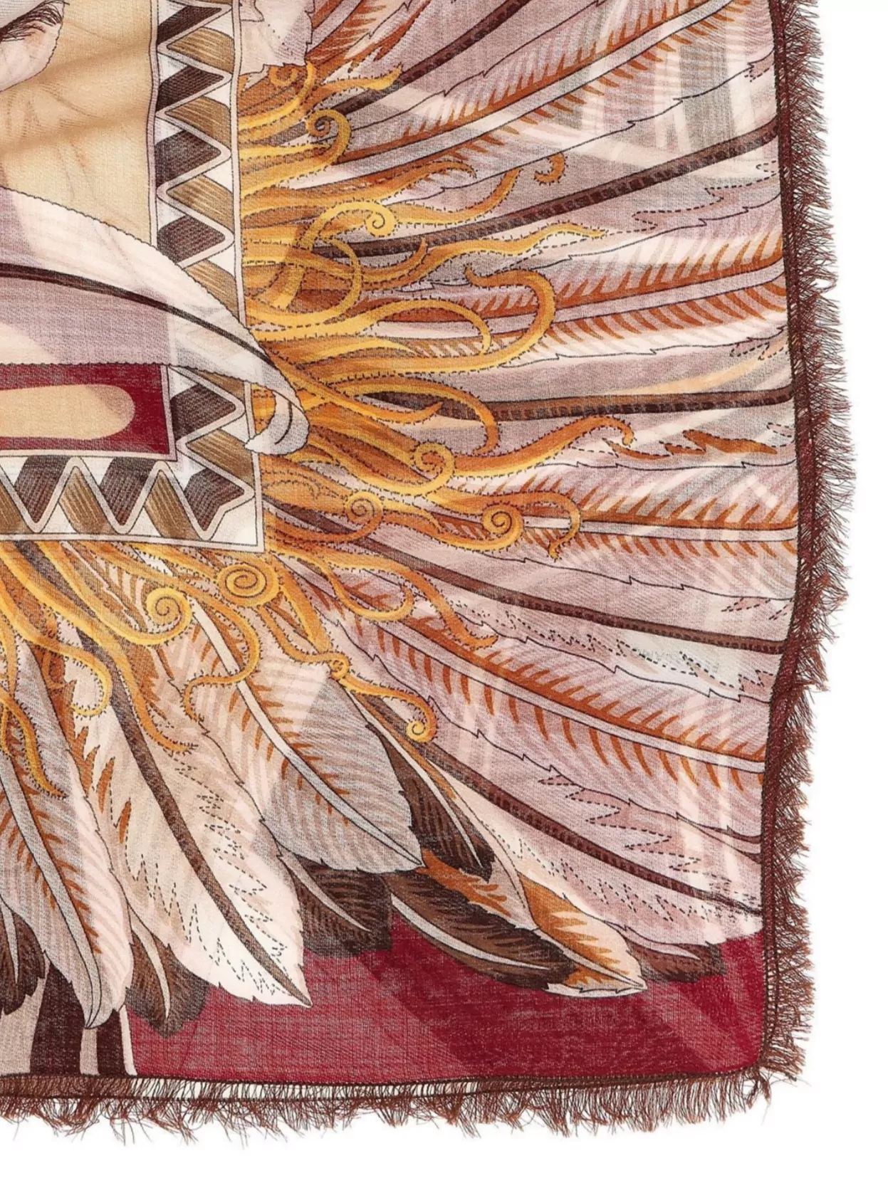 Ferragamo Lightweight Fringed Shawl Named Giada