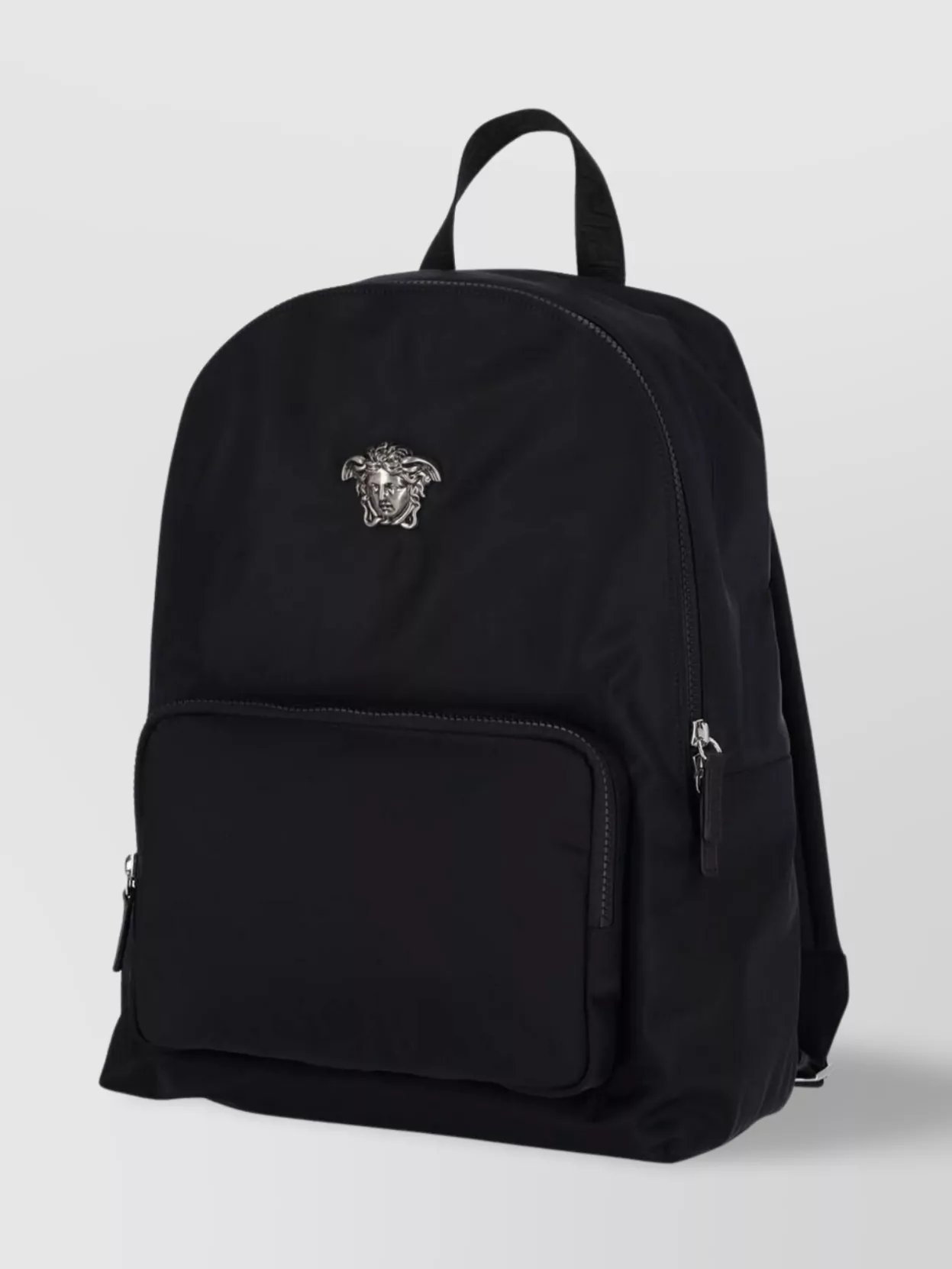 Versace Zip Pocket Top Handle Adjustable Shoulder Straps