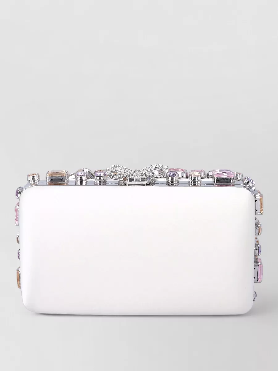 Self-Portrait The Bow Crystal-Embellished Clutch Bag