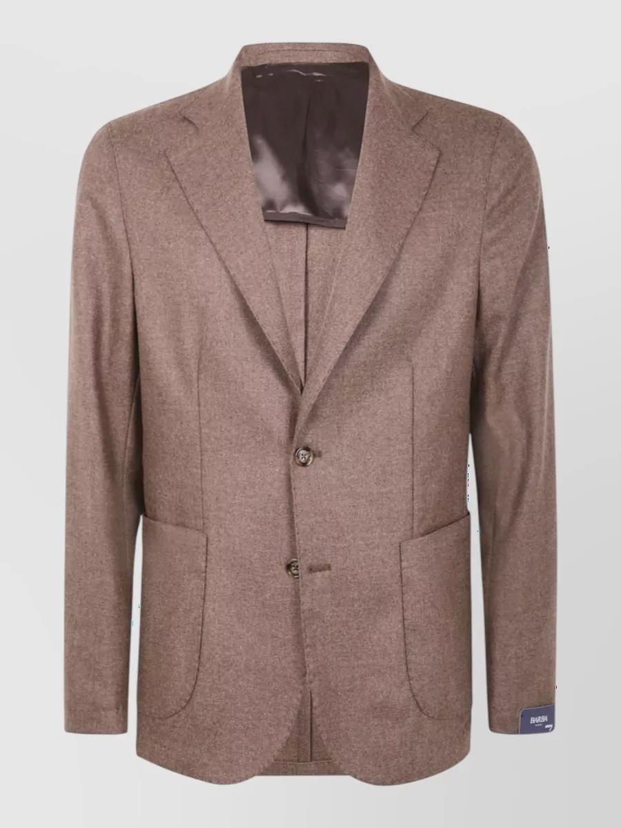 Barba Napoli wool cashmere single breasted jacket