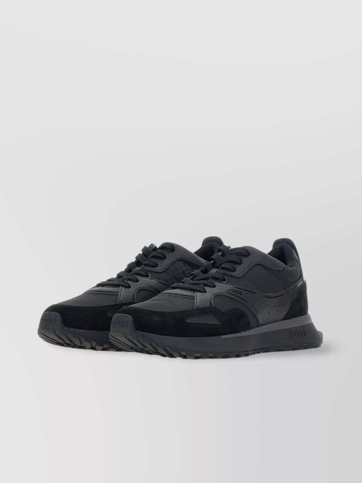 Boss Leather Low-Top Sneakers