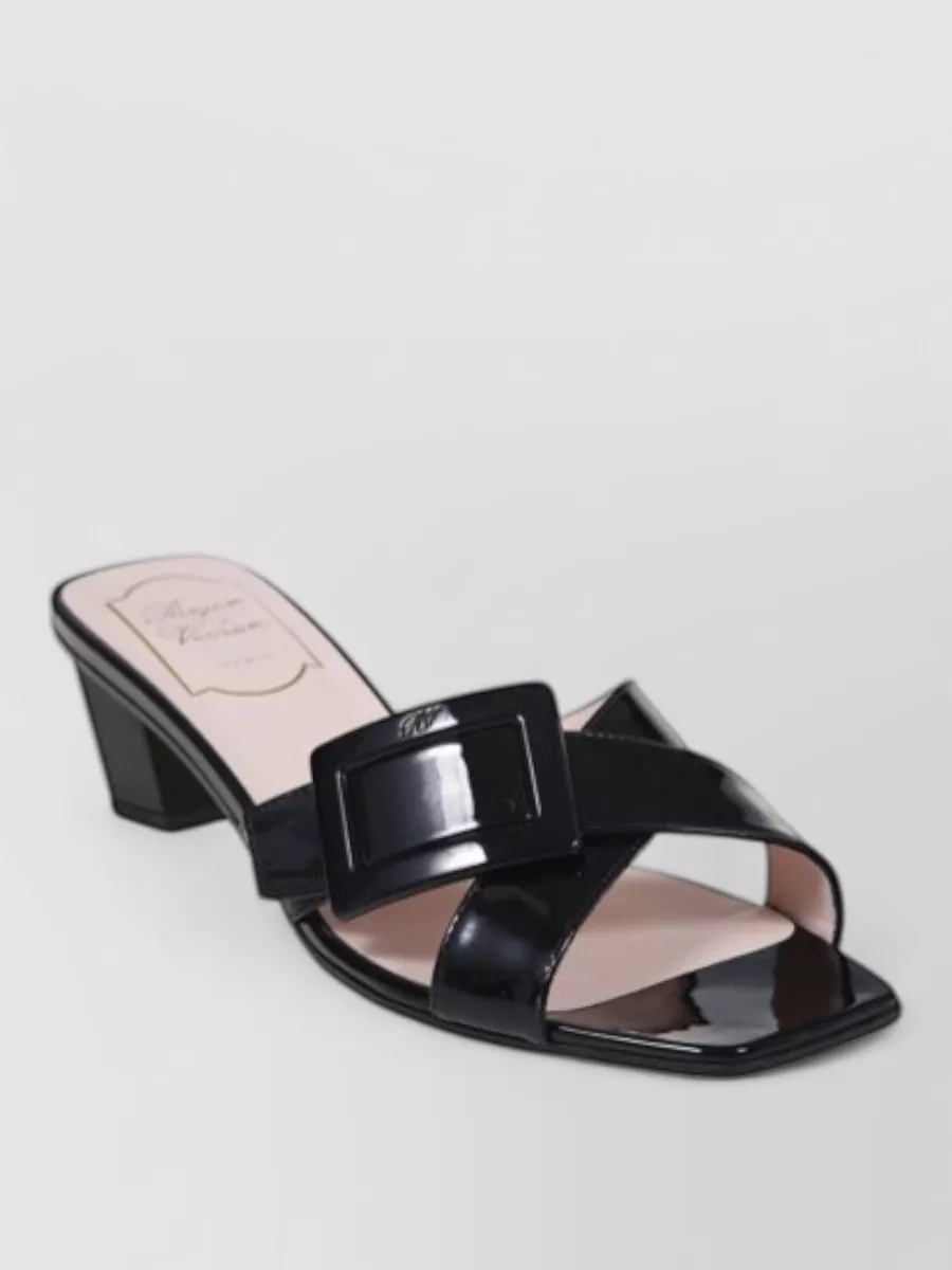 Roger Vivier leather mule sandals