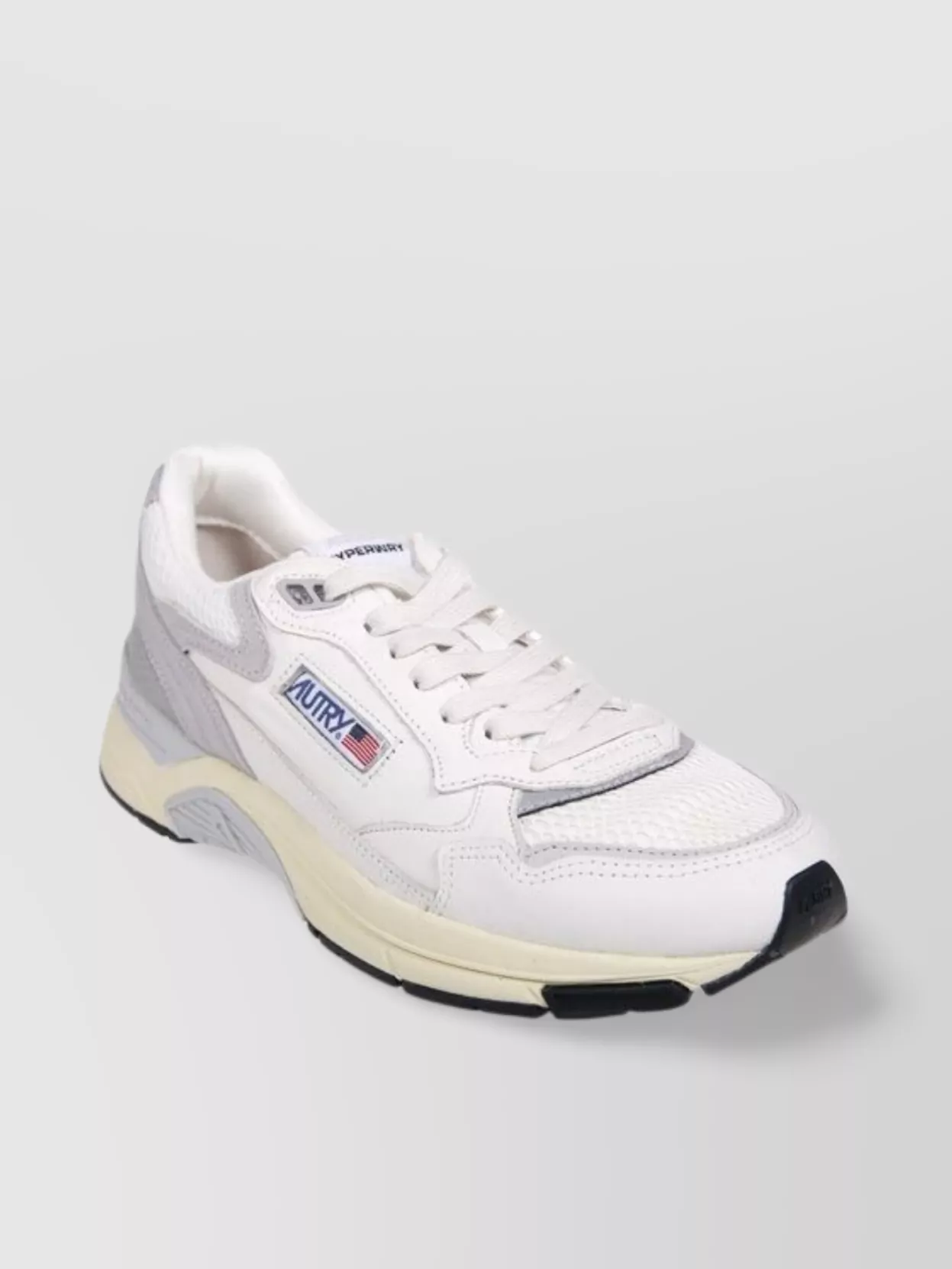 Autry Low Top Sneaker Featuring Mesh Panels In White
