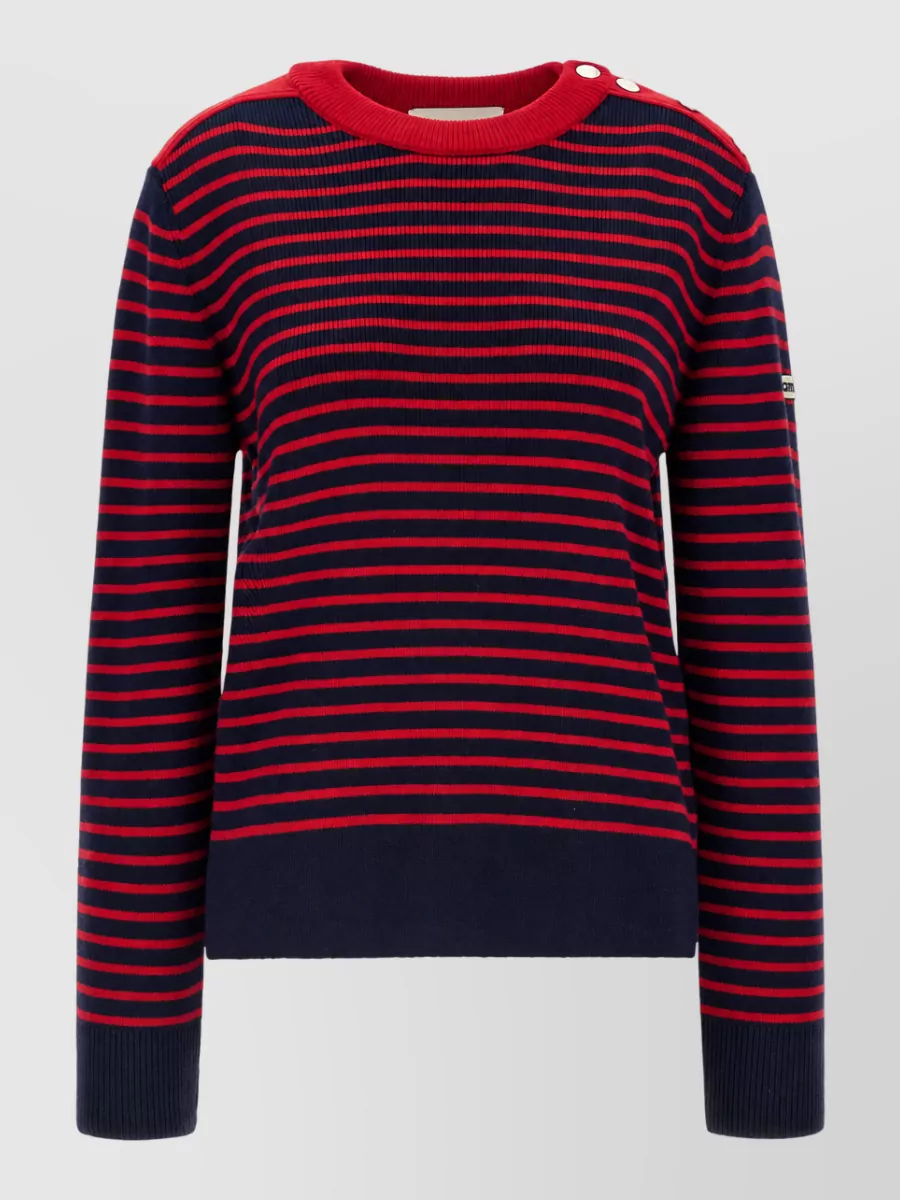 Ami Paris wool striped crewneck sweater