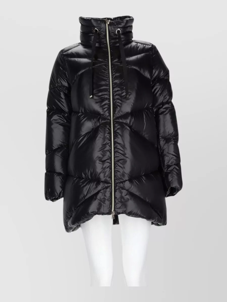 Herno down quilted drawstring high-collar puffer jacket