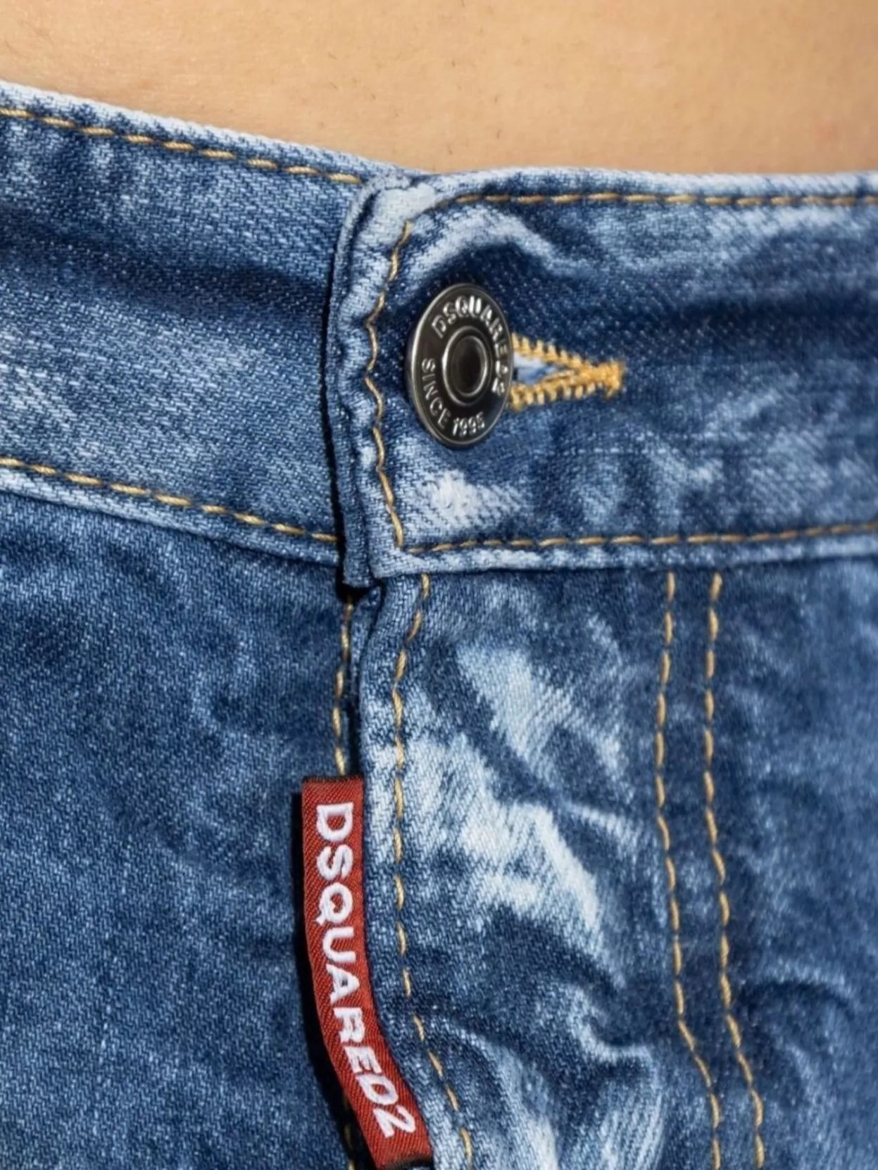 Shop Dsquared2 Straight Leg Trousers Distressed Detailing