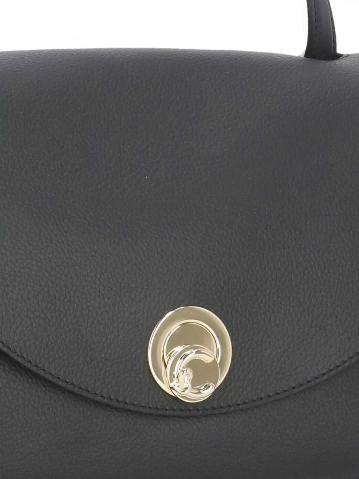 Coccinelle Pebbled Leather Shoulder Bag With Rear Pocket