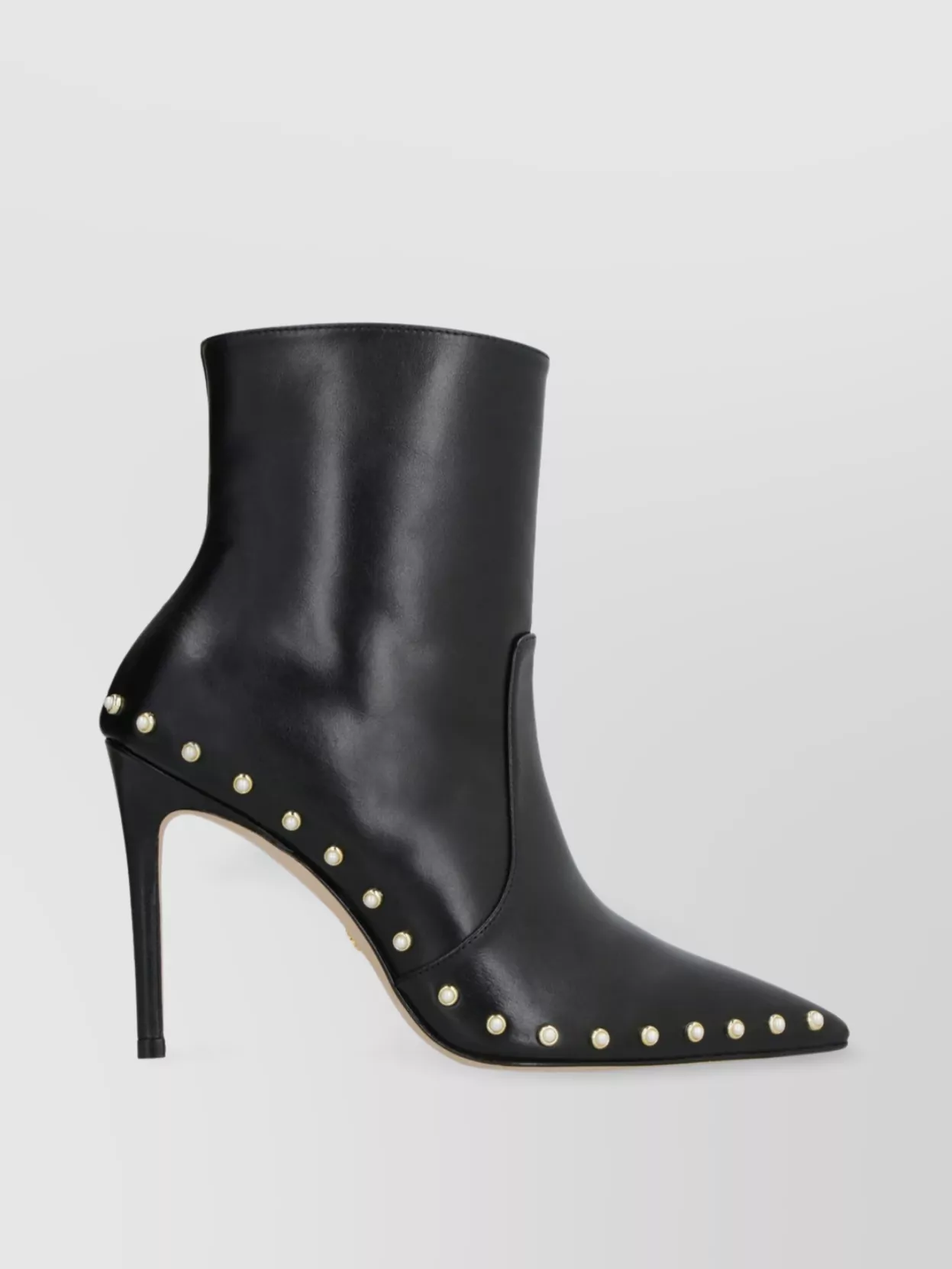 Stuart Weitzman Leather Stiletto Ankle Boots With Pointed Toe