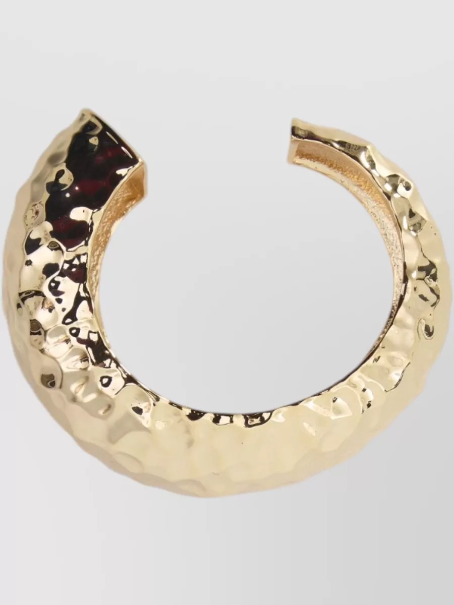 Self-Portrait hammered asymmetric cuff bracelet