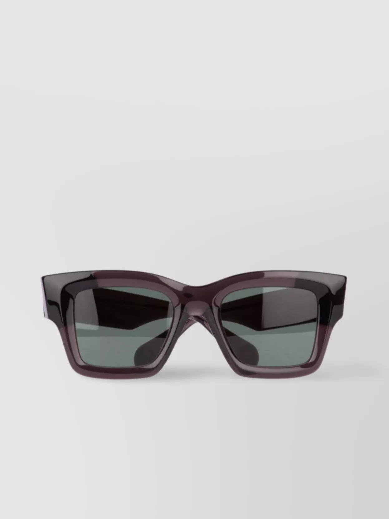 Shop Jacquemus Bold Square Sunglasses With Tinted Lenses In Grey