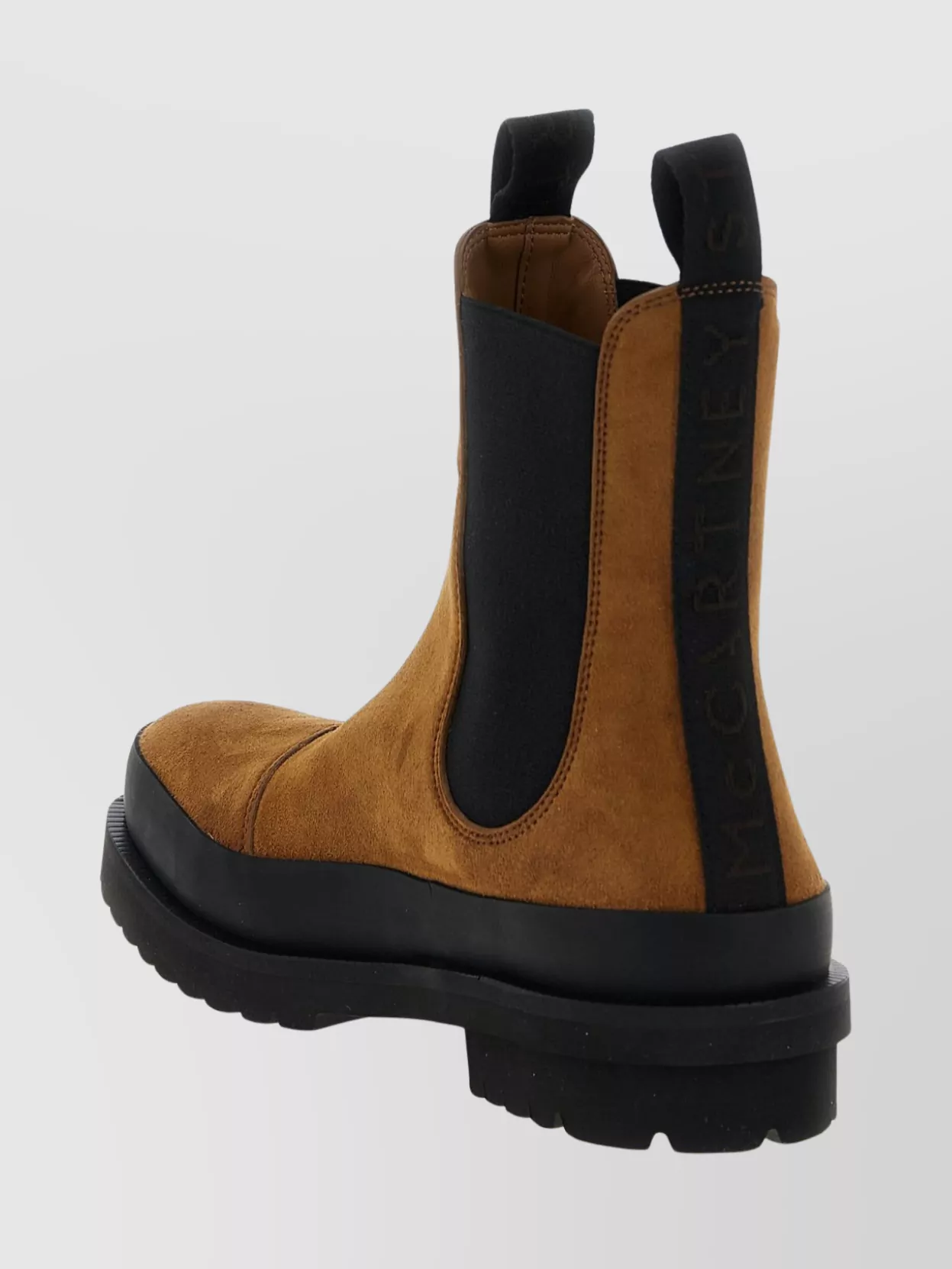 Stella Mccartney Ankle Boots With Elastic Side Panels In Brown