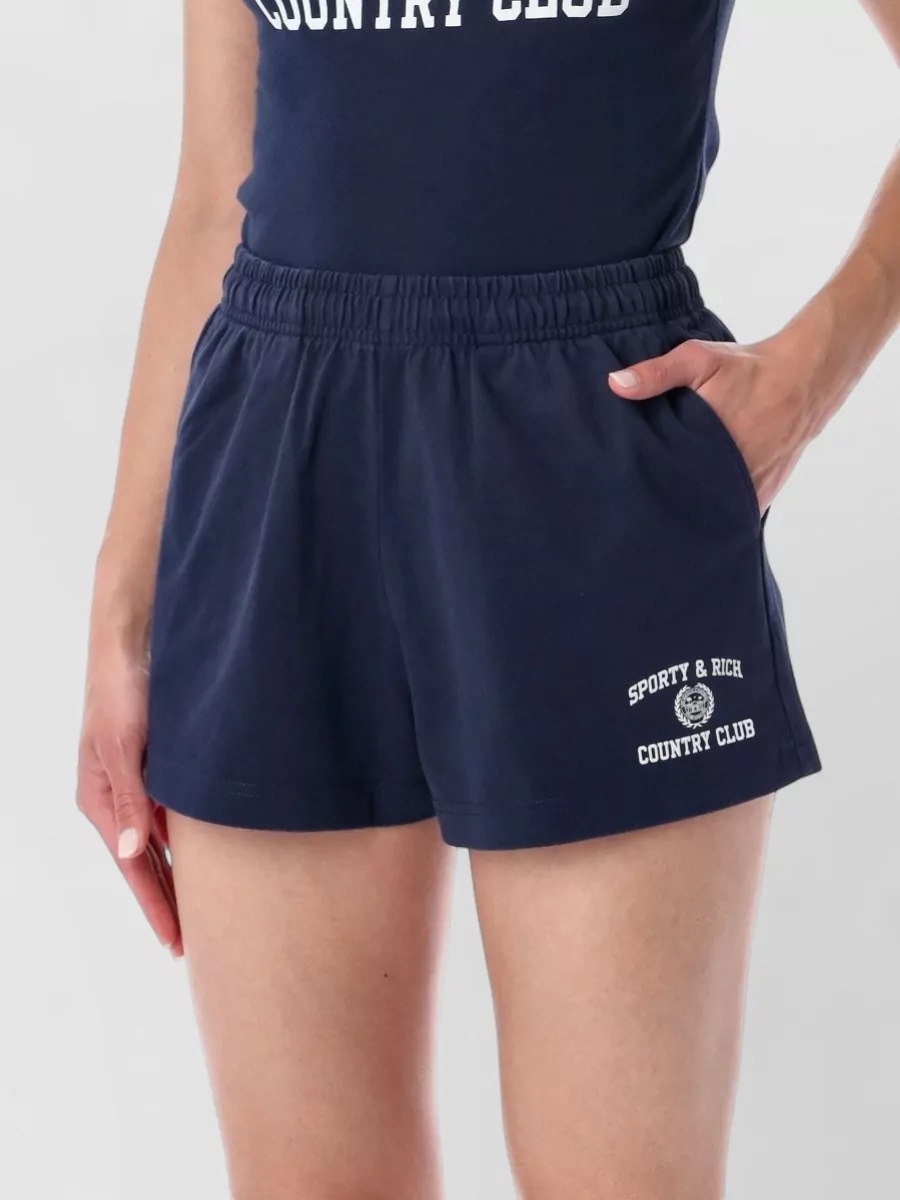 Sporty & Rich Cotton Mid-Length Shorts