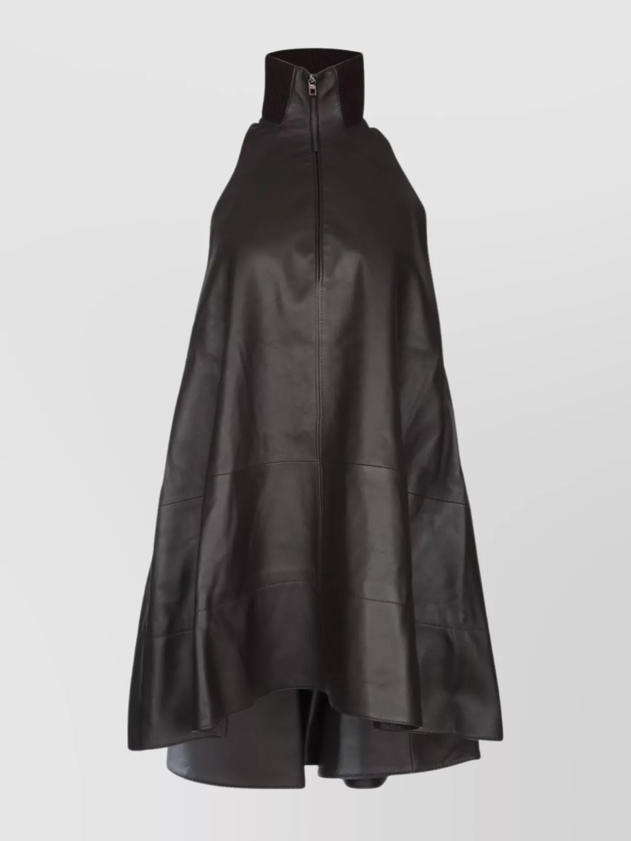 Jacquemus Triangle A-line Dress High Neck In Black