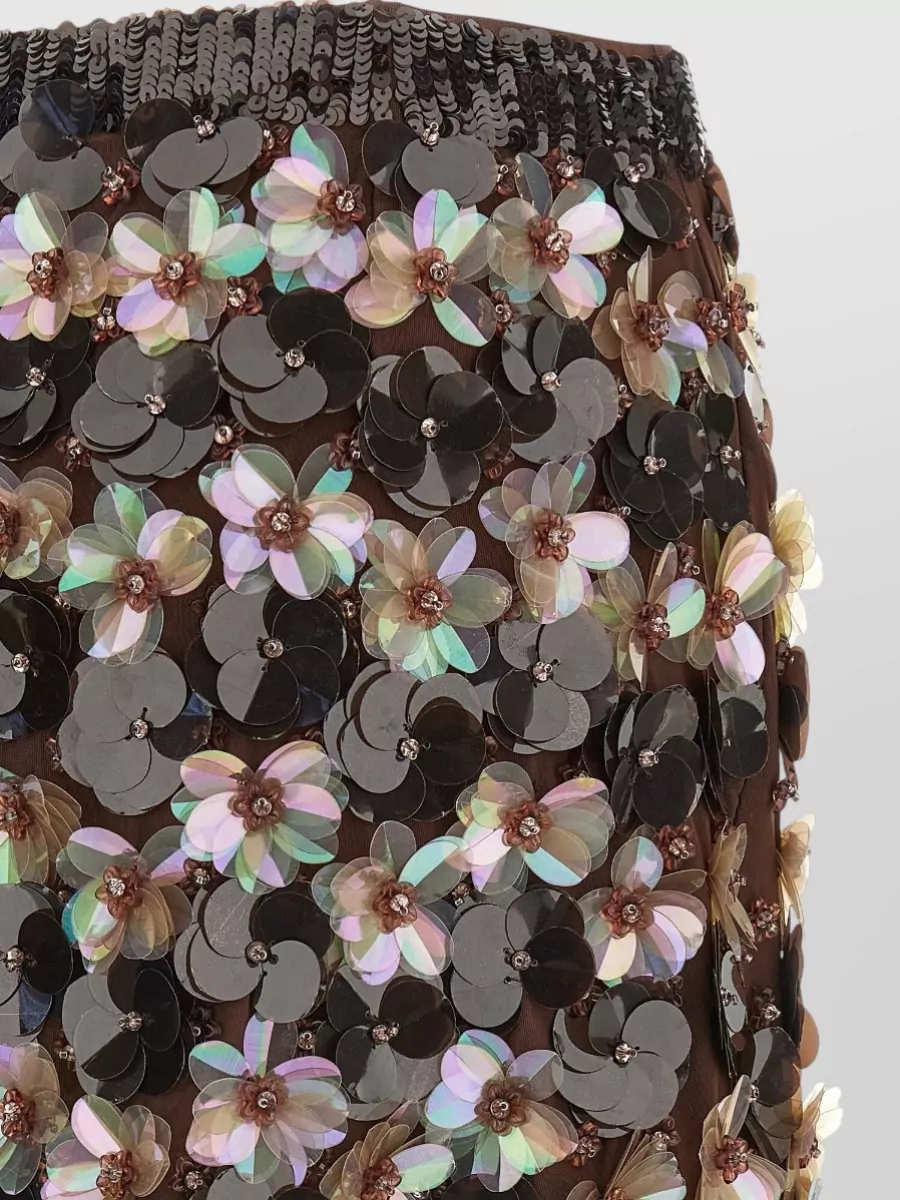P.a.r.o.s.h. Floral-Embroidered Miniskirt