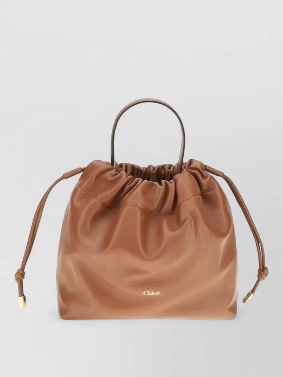 Chloé chloé icons nappa lambskin leather bucket bag