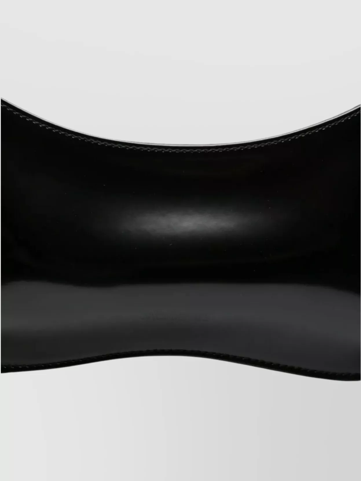 Jacquemus Curved Calfskin Shoulder Bag With Adjustable Strap