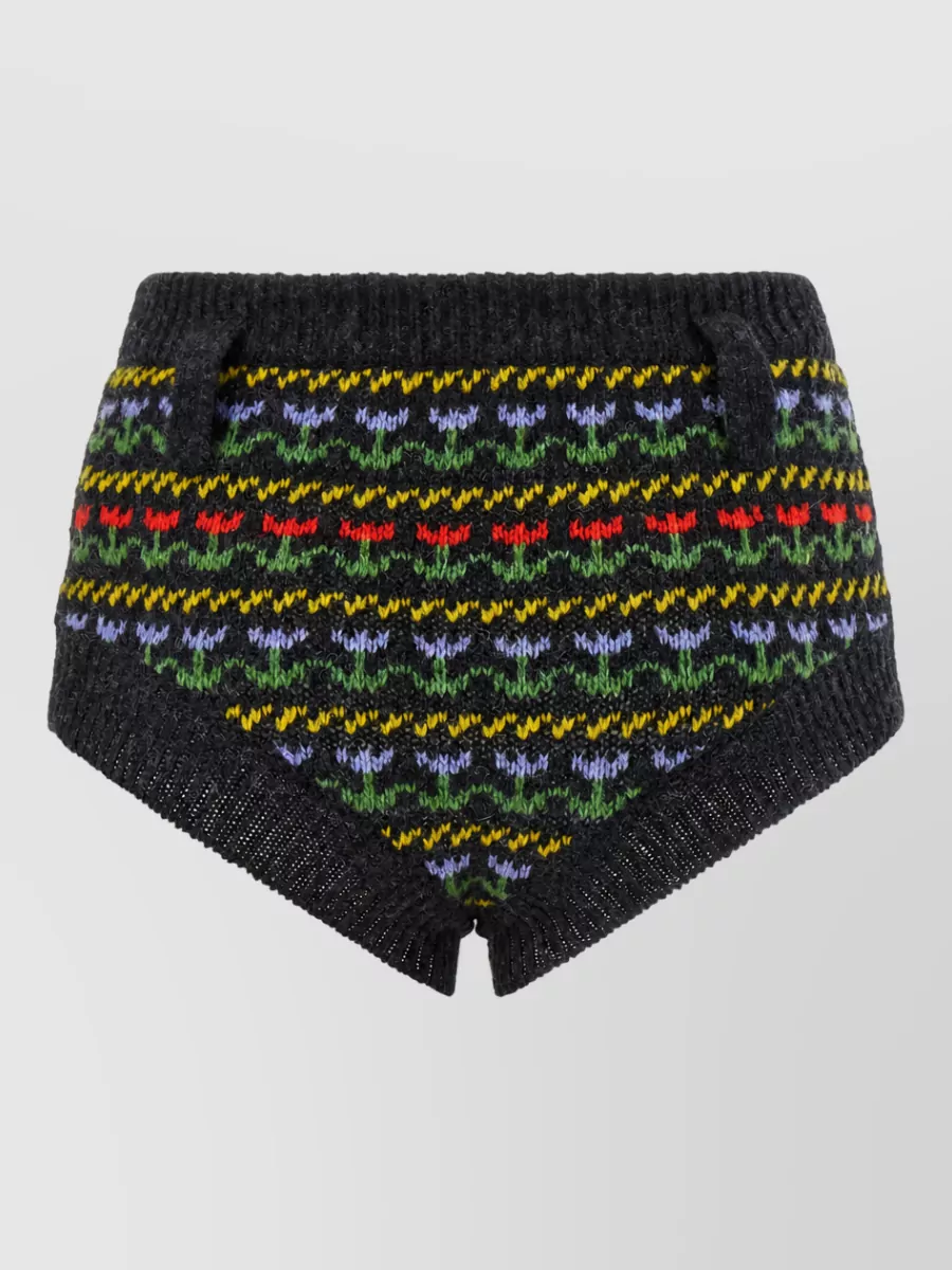 Marni Virgin Wool Floral-Jacquard Culottes