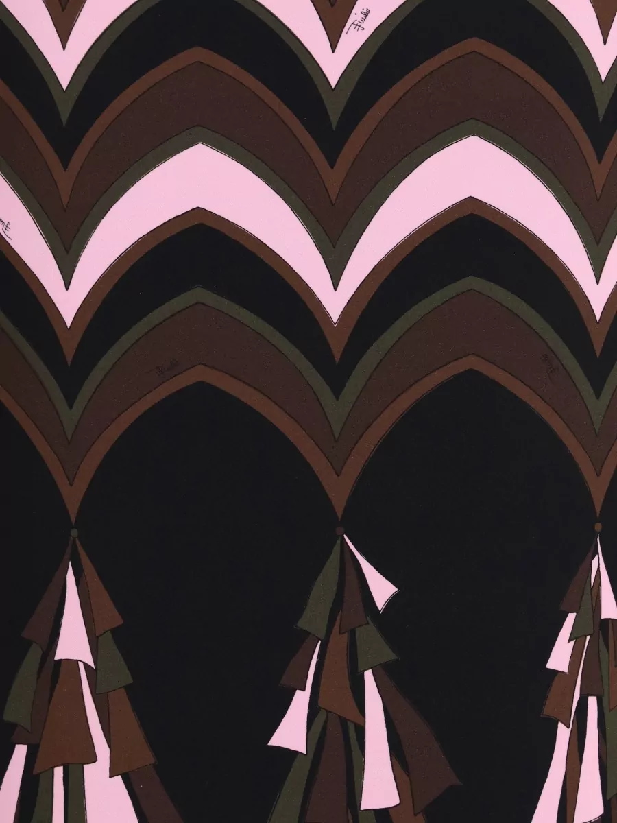 Pucci Printed Jersey Fitted Long Skirt