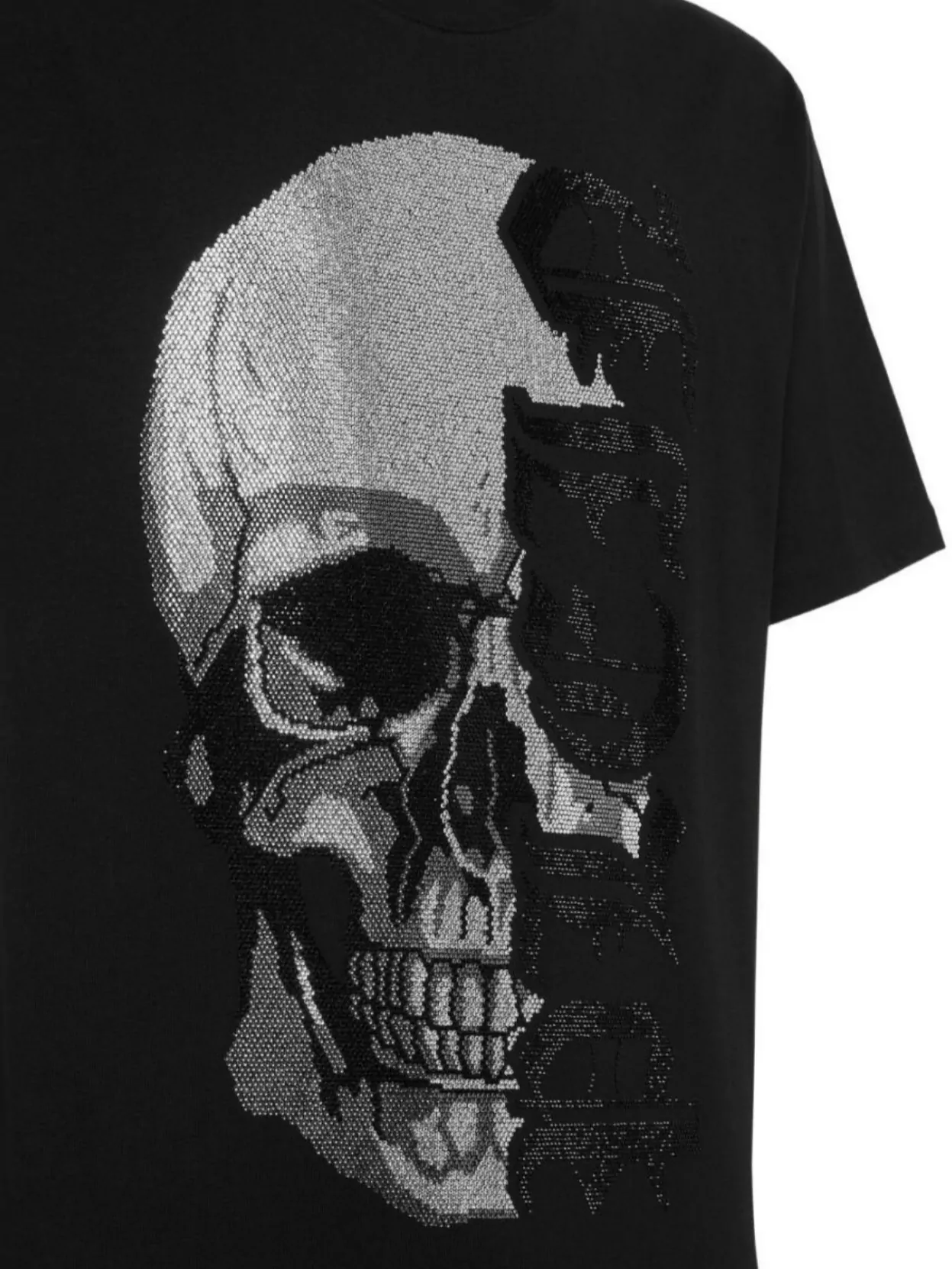 Philipp Plein Skull Graphic Short Sleeve Crew Neck T-Shirt