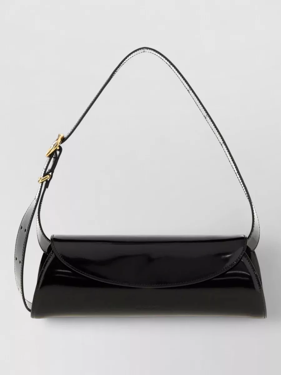 Jil Sander cannolo small leather clutch bag