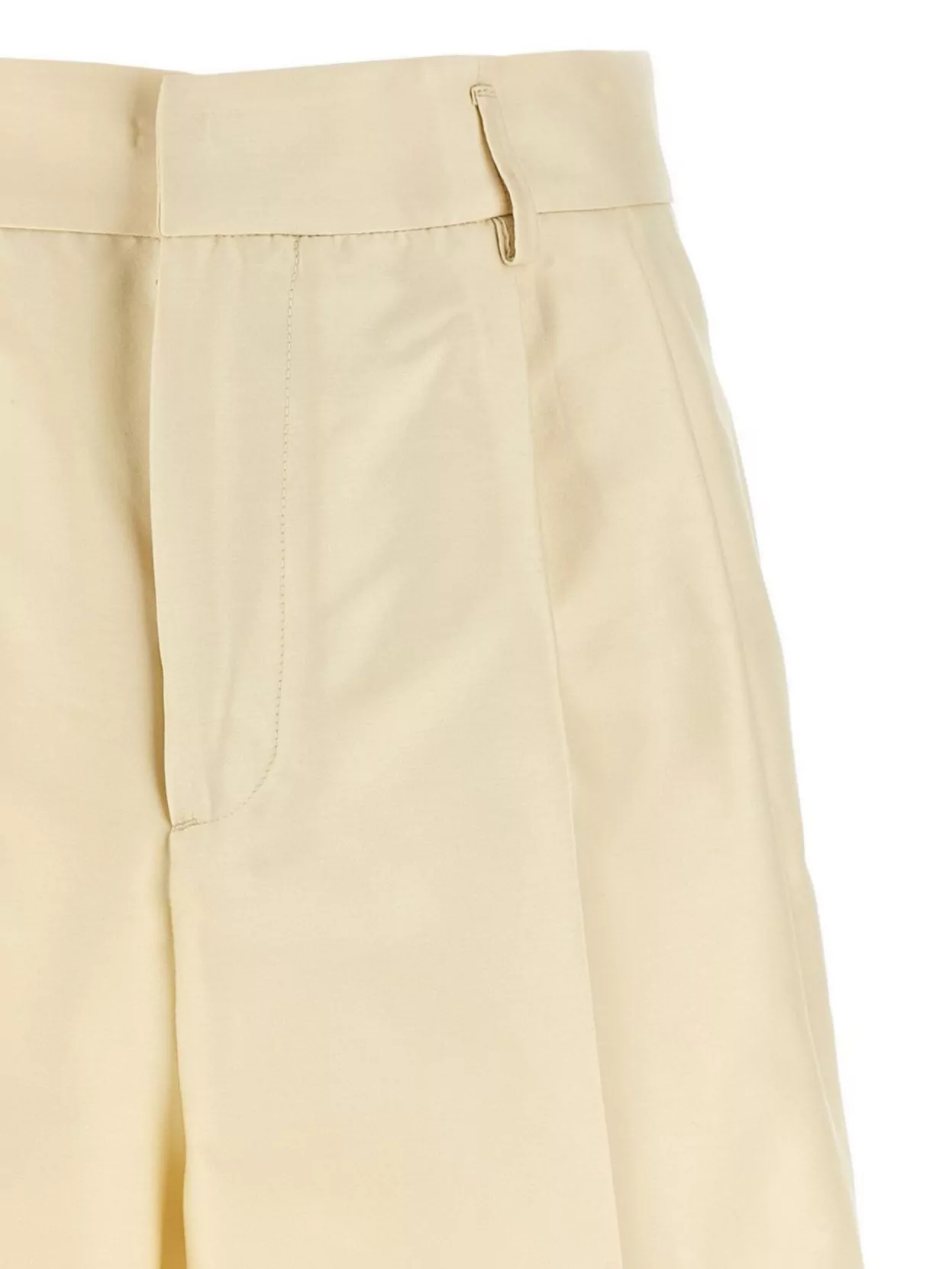 Fabiana Filippi Silk Cotton Bermuda Shorts Bermuda And Short Beige