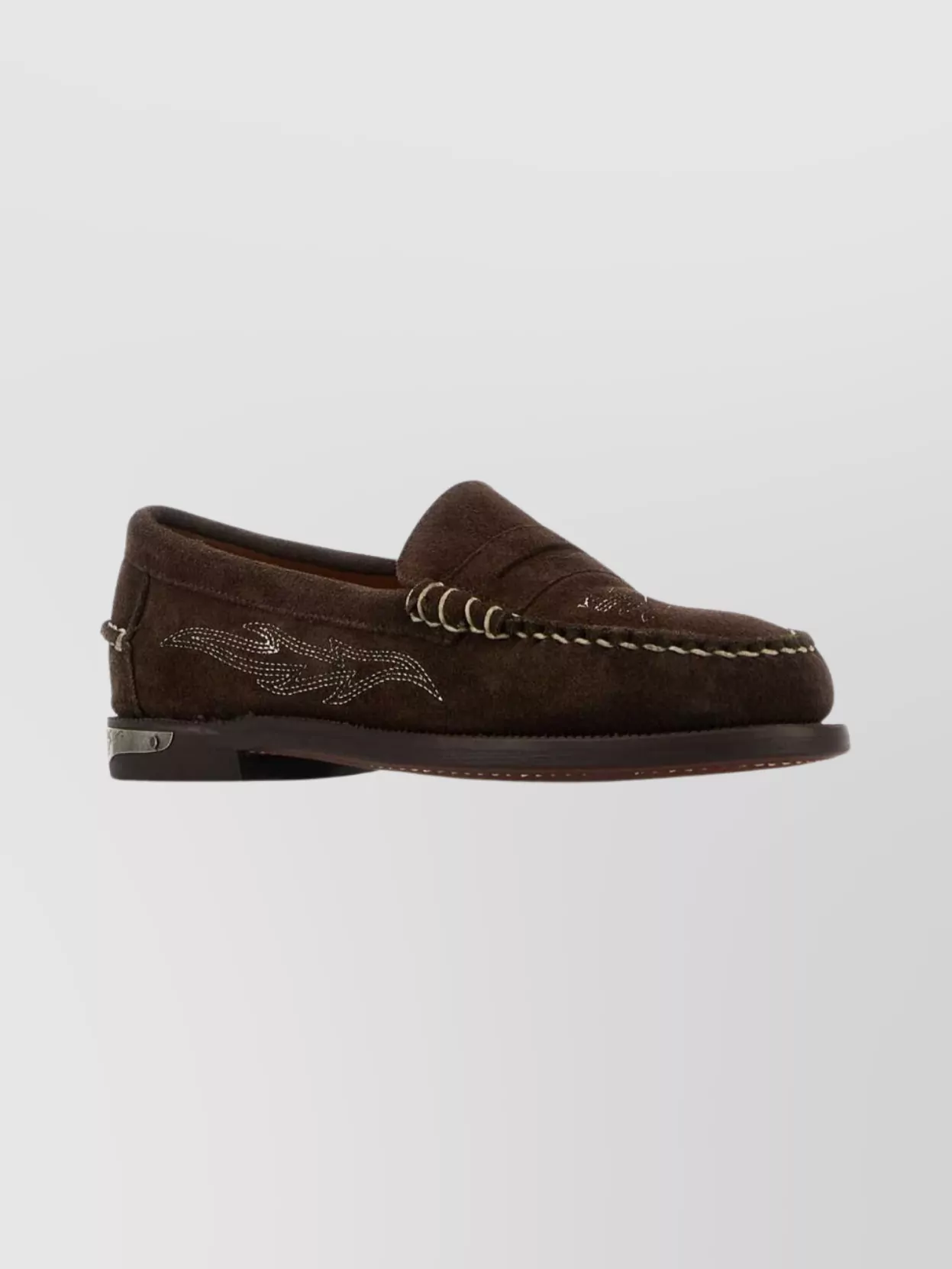 Sebago Suede Dan Loafers Featuring Stitch Detailing In Brown
