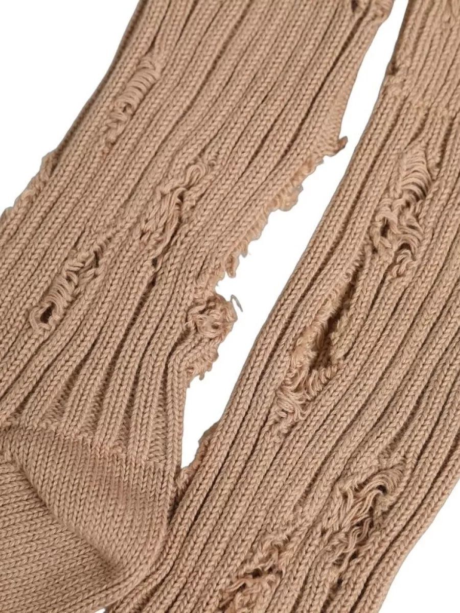 Dolce&Gabbana Cotton Distressed Mid Calf Socks