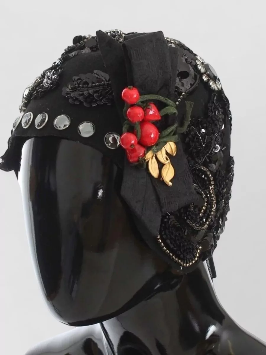 Dolce&Gabbana Embellished Wool Cloche Hat
