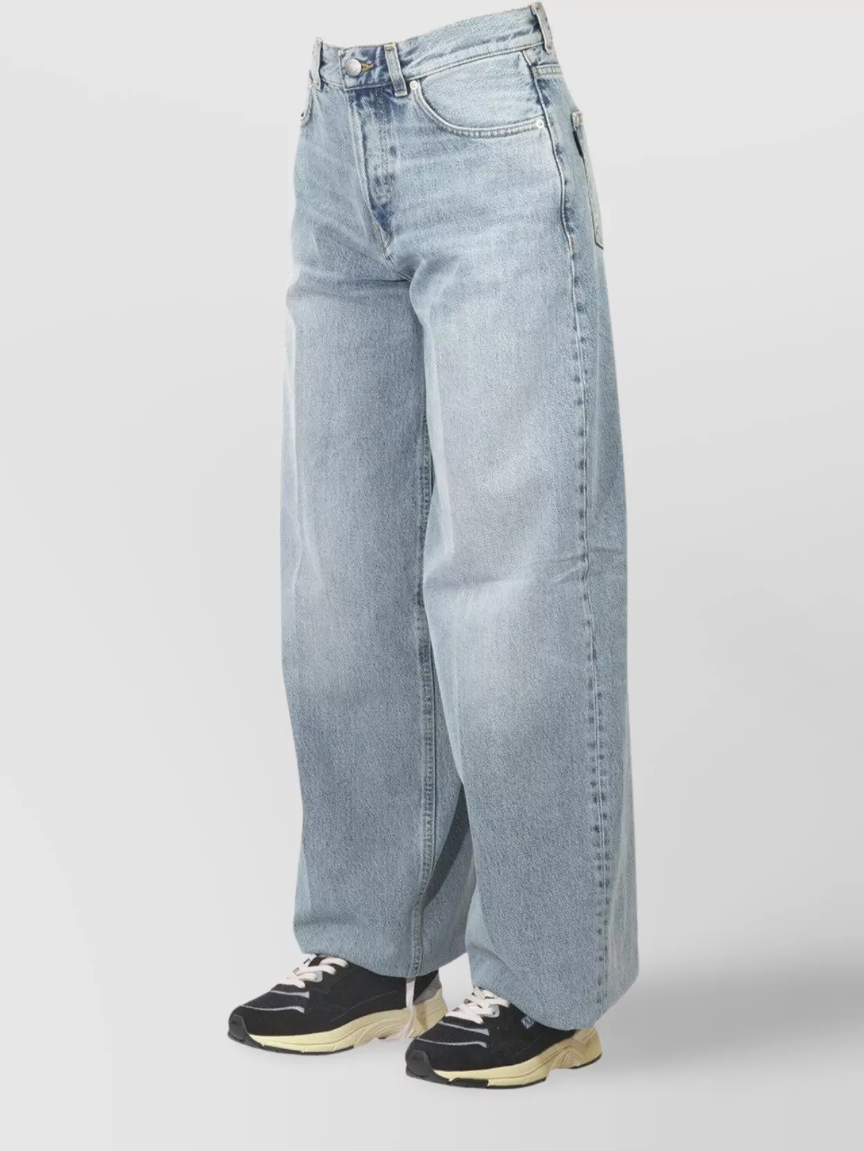 Haikure High-Waisted Straight Leg Denim Trousers