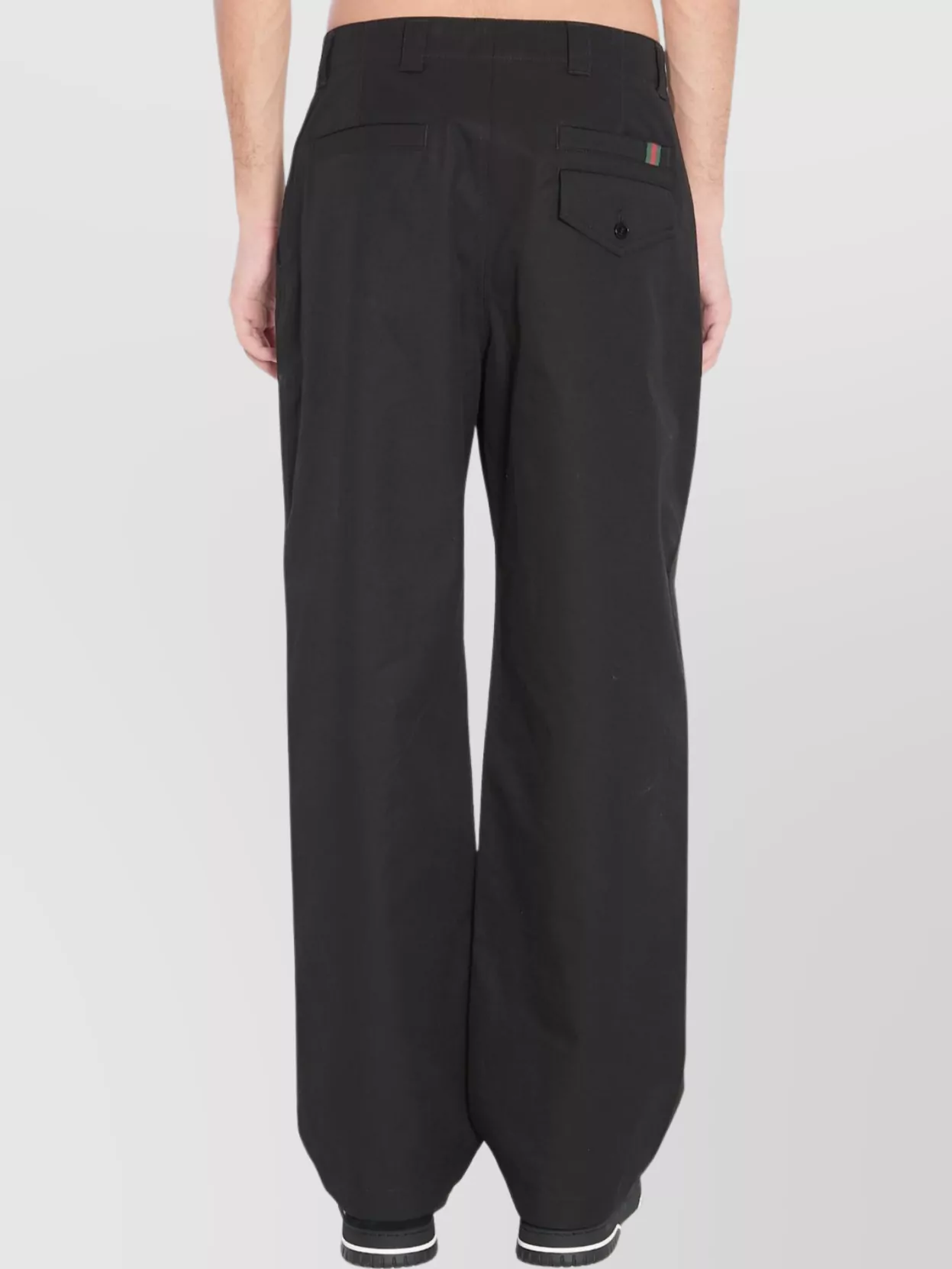 Gucci Loose Fit Cotton Twill Trousers