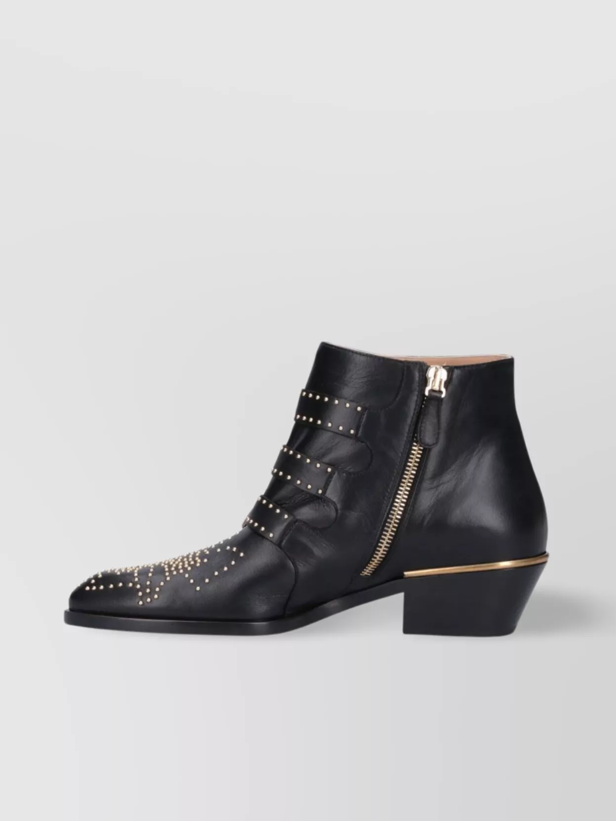 Chloé Studded Block Heel Ankle Boots