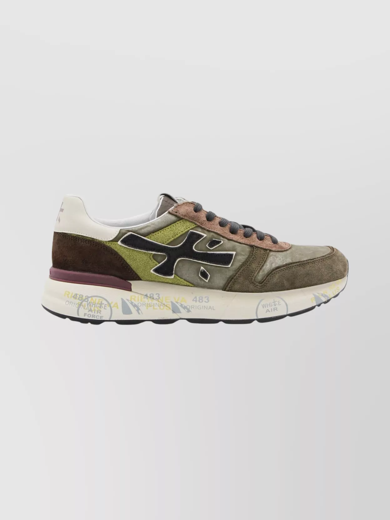 Premiata Casual Sneakers With Rubber Sole And Suede Panels
