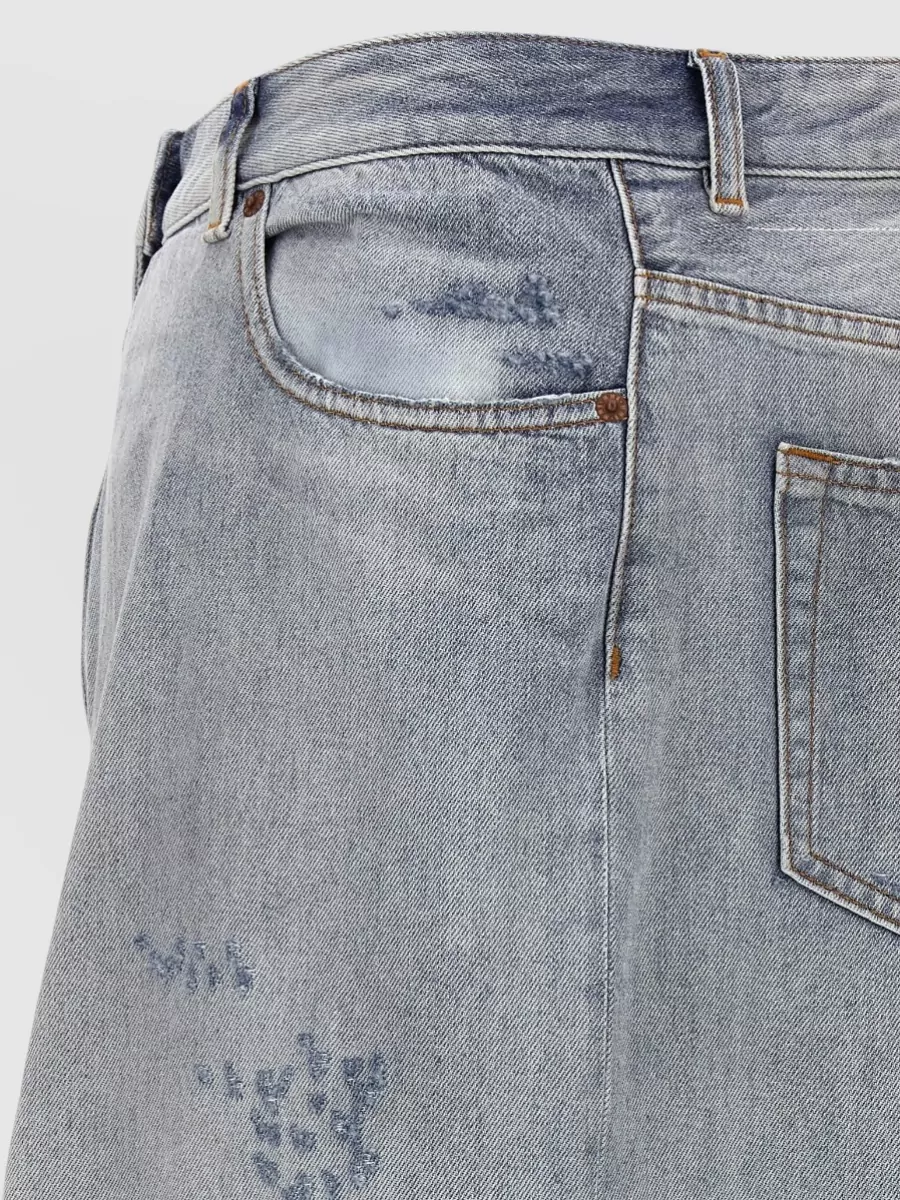 Mm6 Maison Margiela Asymmetrical Skirt Side Slit Belt Loops