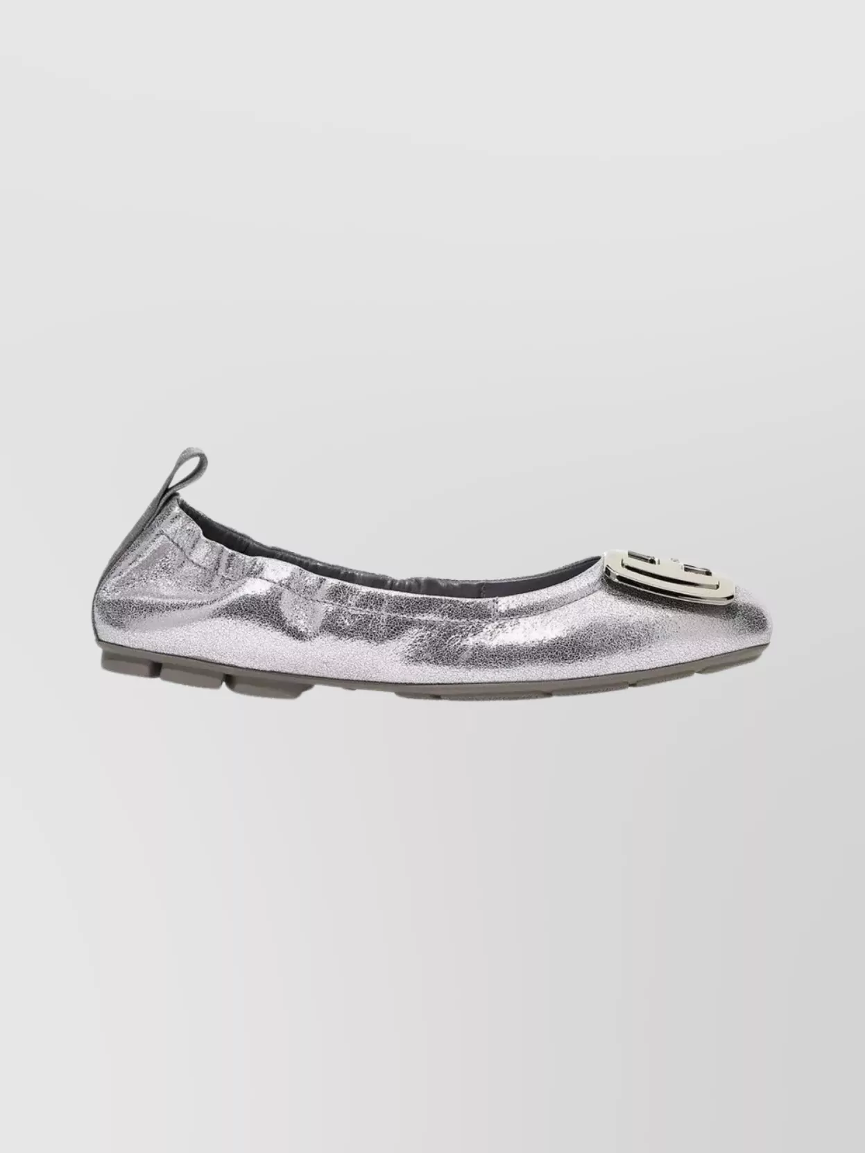 Hogan Stylish Loafers With Buckle And Elastic Trim In Silver