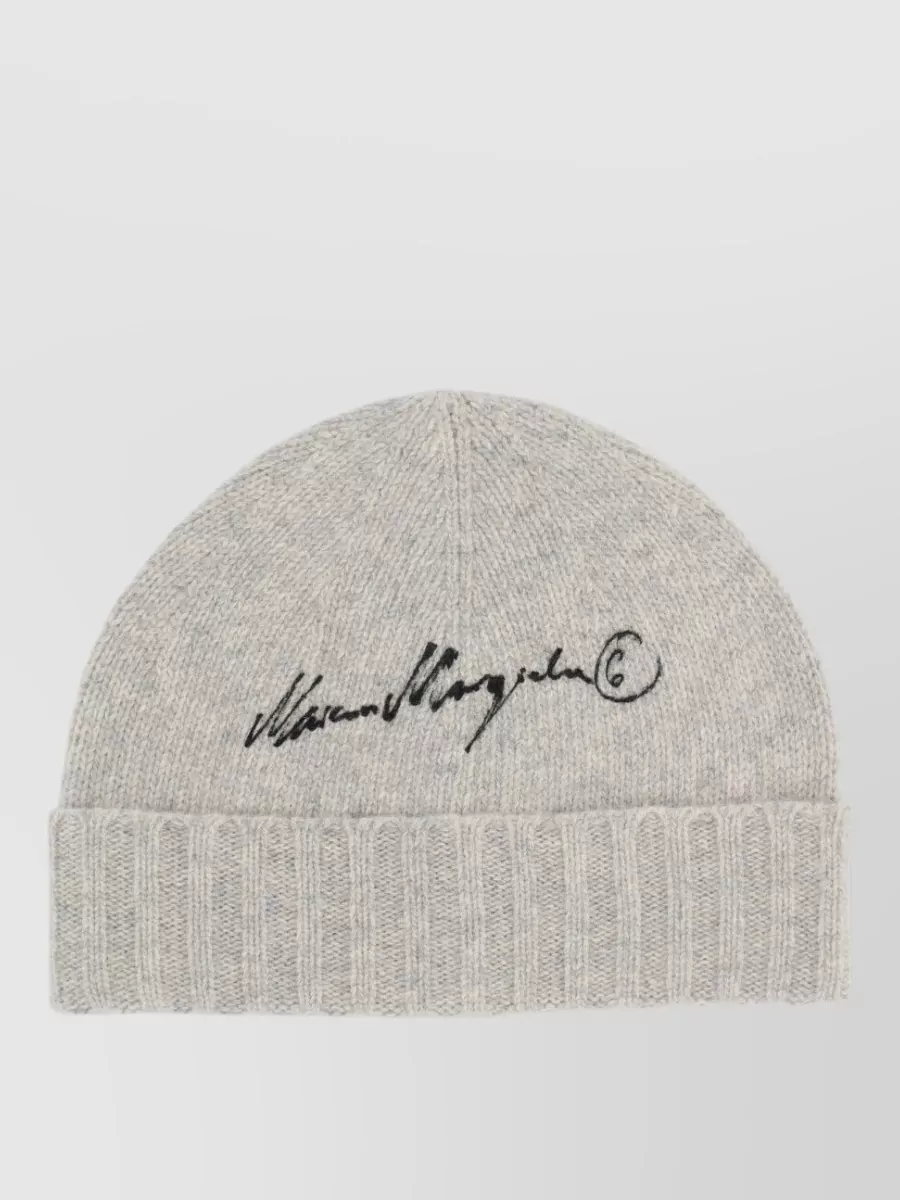 Mm6 Maison Margiela Wool Ribbed Beanie