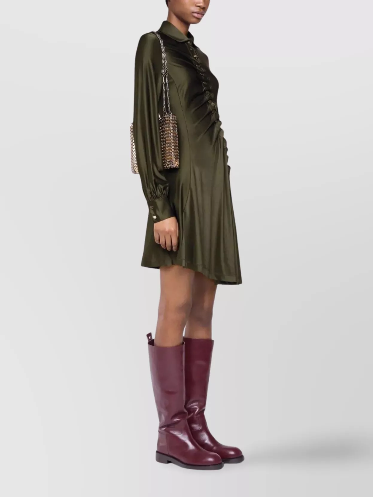 Paco Rabanne Asymmetrical Draped Short Dress