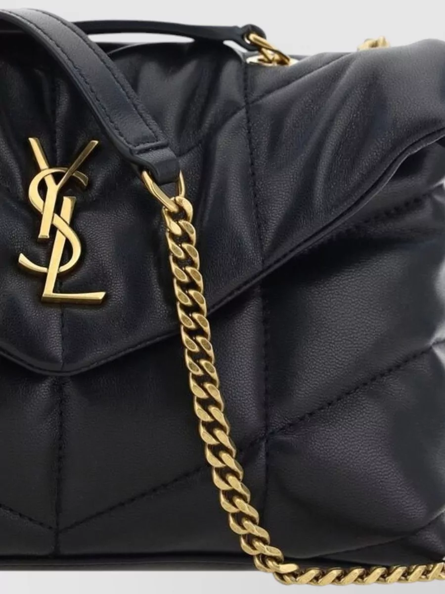 Saint Laurent Puffer Lambskin Shoulder Bag