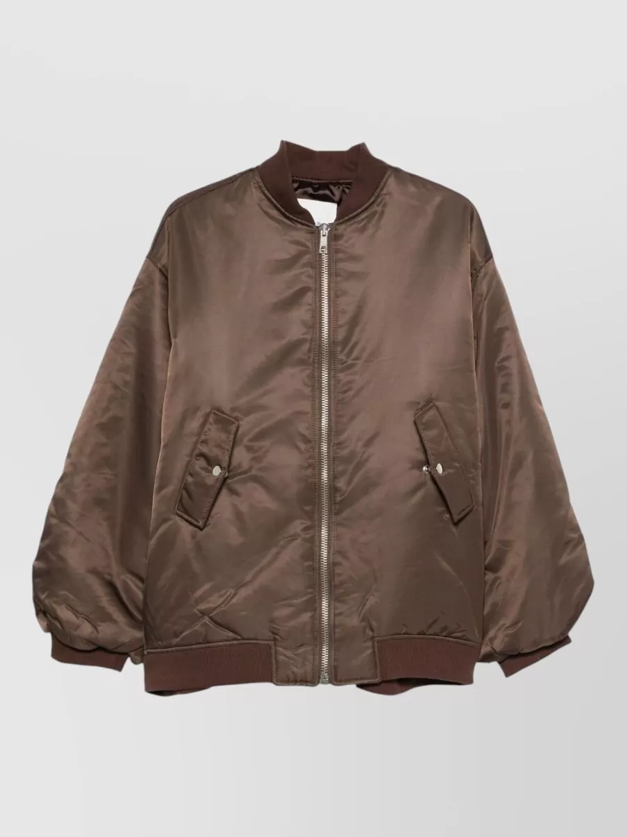 The Frankie Shop Nylon oversized bomber jacket