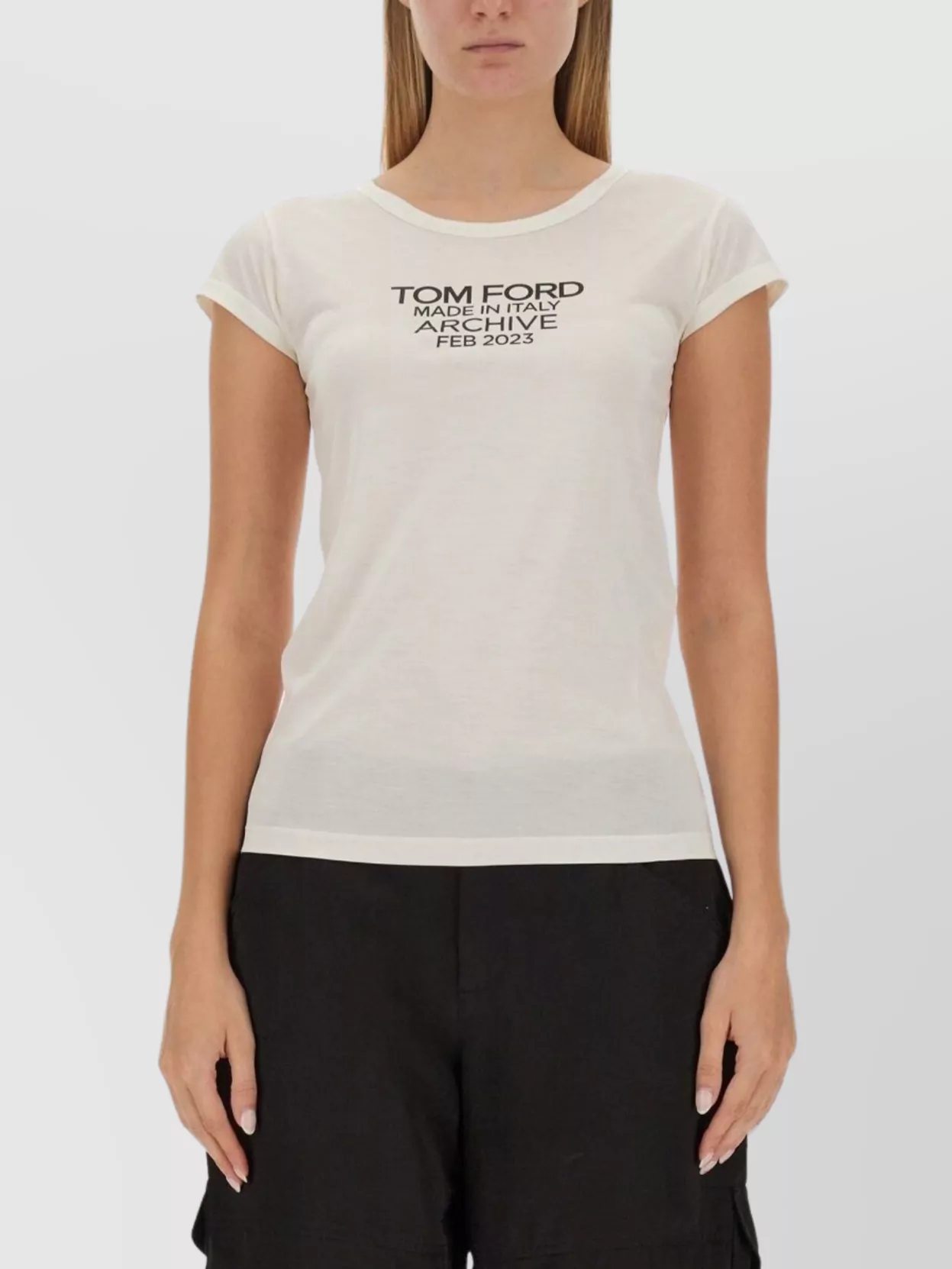 Tom Ford Logo Print Slim Fit T-Shirt