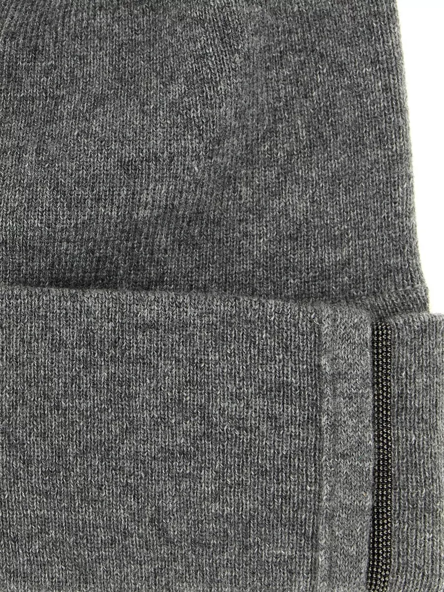 Brunello Cucinelli Cashmere Micro Ribbed Beanie