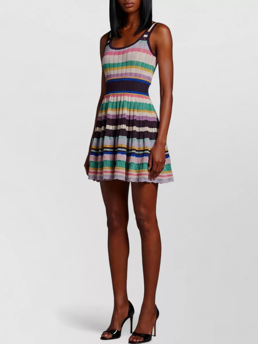Alaïa striped knit slim-fit mini dress