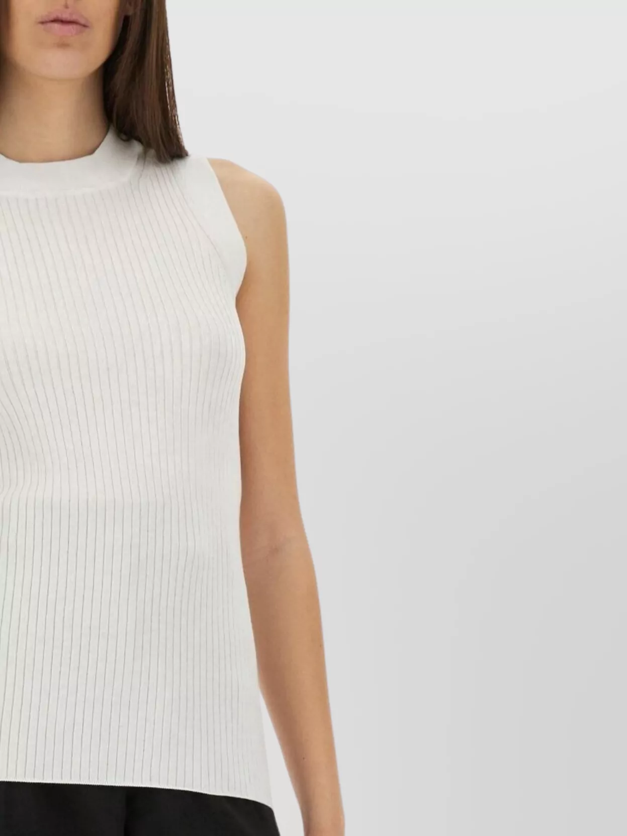 Sportmax Fitted Sleeveless Ribbed Top Design