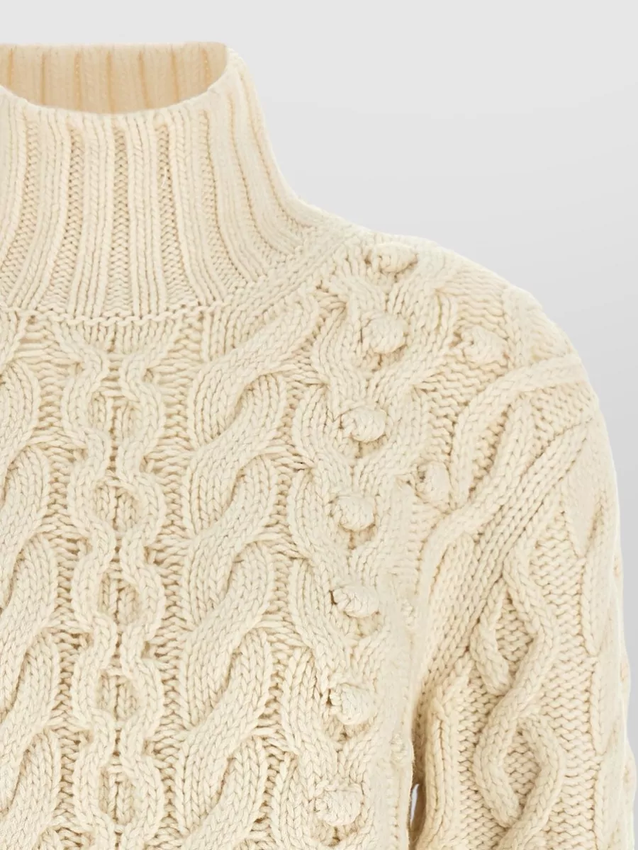 Stella Mccartney Virgin Wool Cable-Knit Turtleneck Jumper