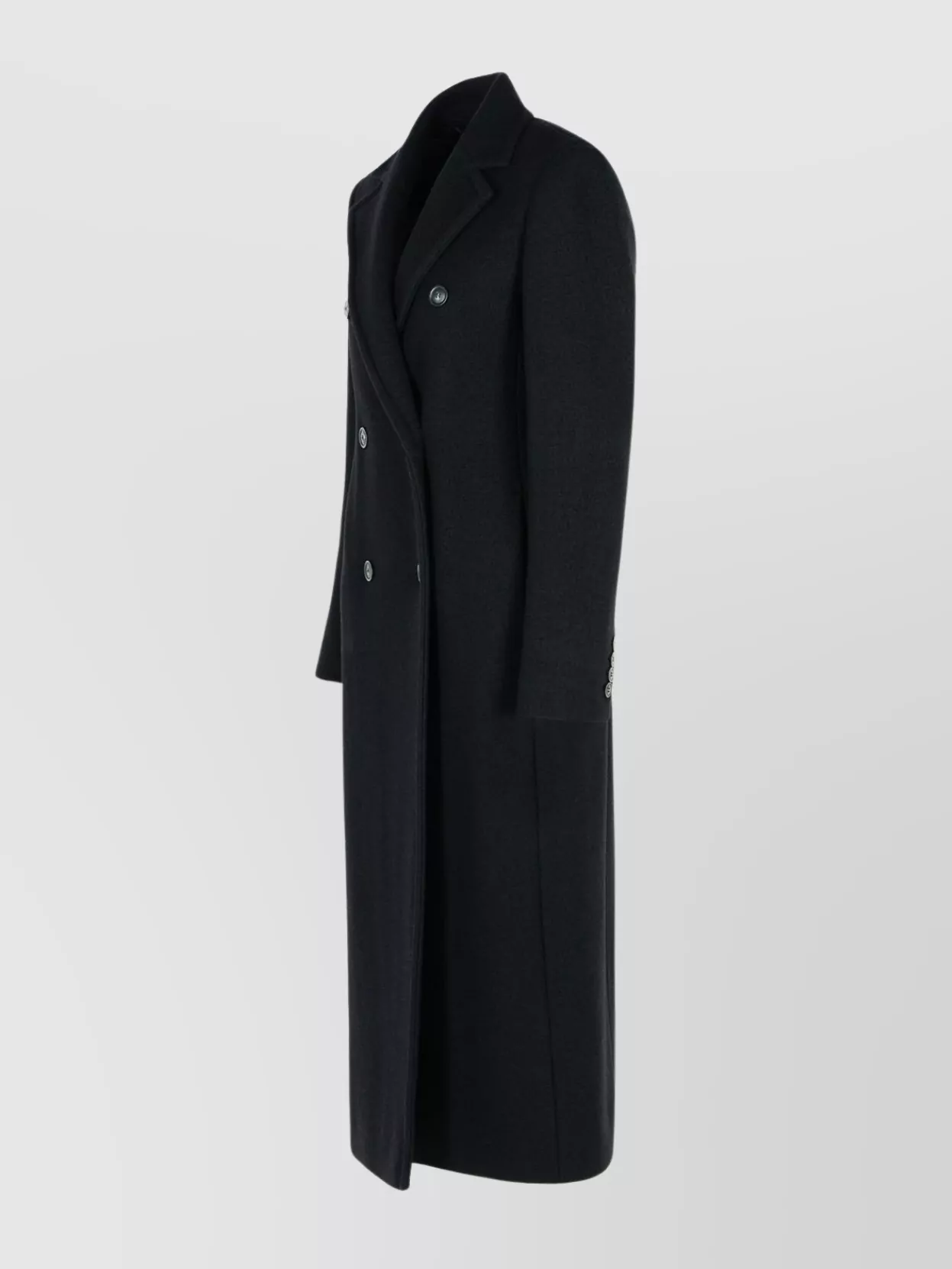 Sportmax Long Double-Breasted Virgin Wool Coat